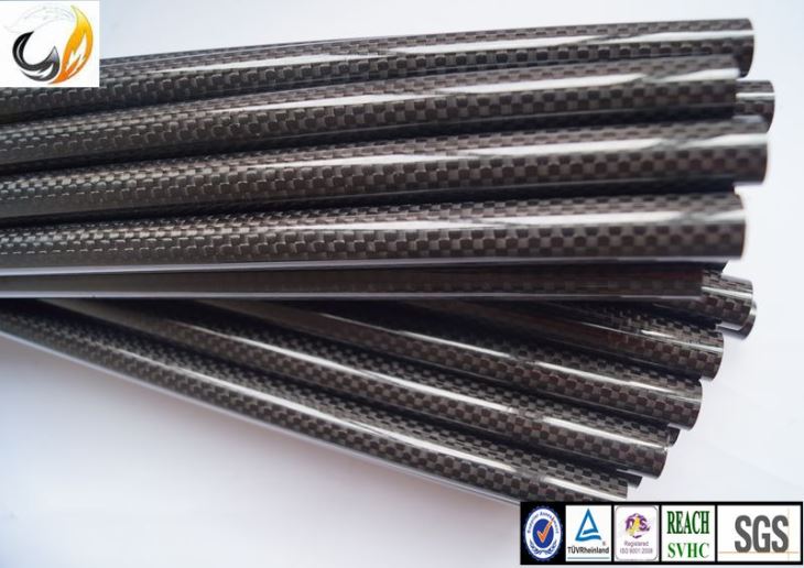 High Performance Reinforcement Carbon Fiber Tube With 3k Twill Or Plain Woven Patterns Of Glossy Or Matte Surface